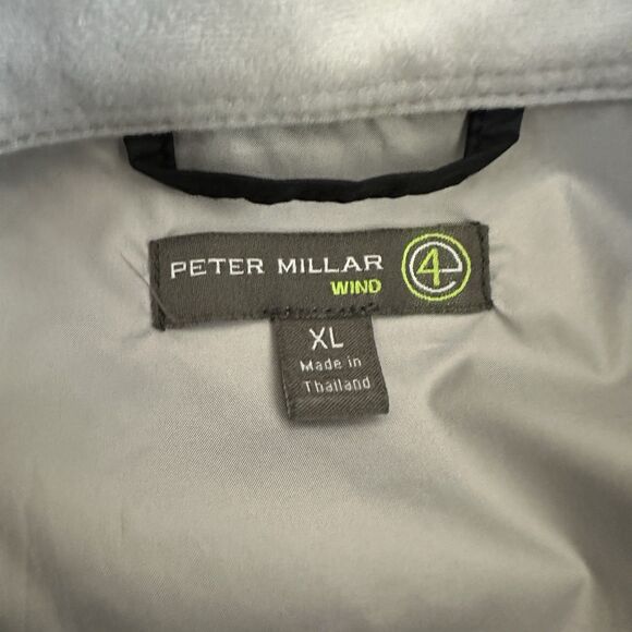 Peter Millar E4 Wind Golf Jacket 1/4 Zip Gray w/ Pocket Mens XL Shirt - Picture 8 of 8